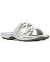 【送料無料】 クラークス レディース サンダル シューズ Women 039 s Cloudsteppers Breeze Piper Comfort Slide Sandals White (Boxed)