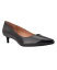 【送料無料】 カルバンクライン レディース パンプス シューズ Women's Gabrianna Pointed Toe Kitten Heel Pumps Black Leather