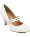 yz Wl RNV fB[X pvX V[Y Women's Windy Double Strap Heels White