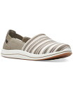 【送料無料】 クラークス レディース スニーカー シューズ Women 039 s Cloudsteppers Breeze Step II Slip On Sneakers Olive/White