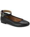 【送料無料】 サンストーン レディース パンプス シューズ Luellaa Buckled Ankle-Strap Flats Black