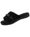  アイソトナー レディース サンダル シューズ Isotoner Women's Microterry Milly Slide Slipper Black