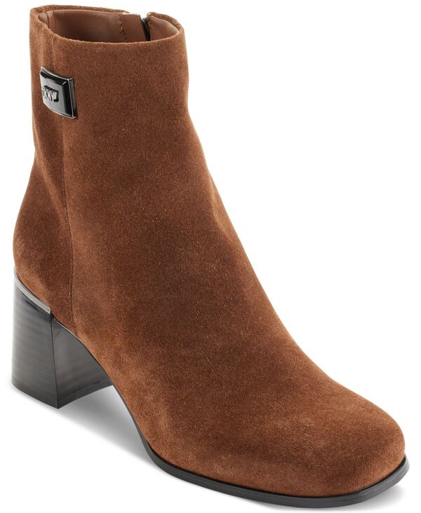 【送料無料】 ダナ キャラン ニューヨーク レディース ブーツ・レインブーツ シューズ Women's Ranya Zip Ankle Booties Roasted Pecan