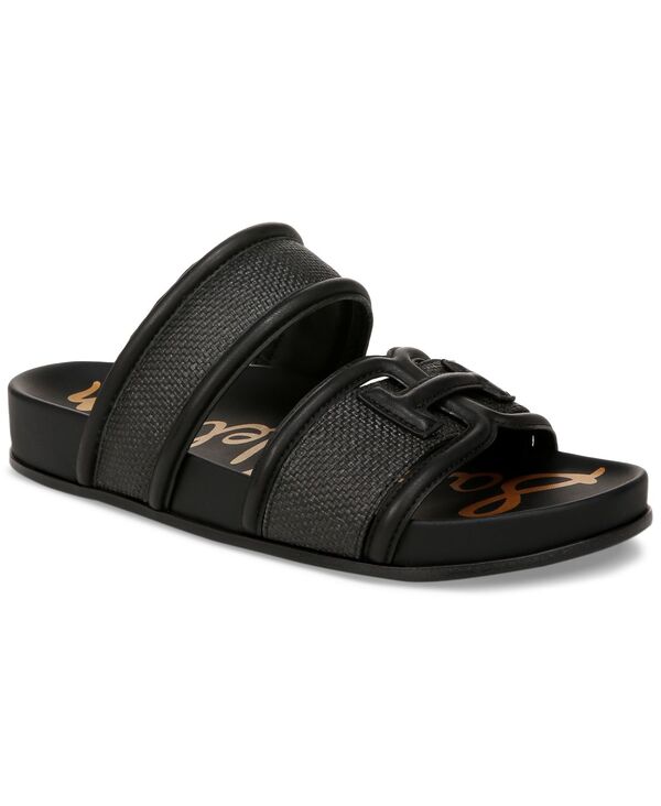 【送料無料】 サムエデルマン レディース サンダル シューズ Rowan Emblem Slide Footbed Sandals Black