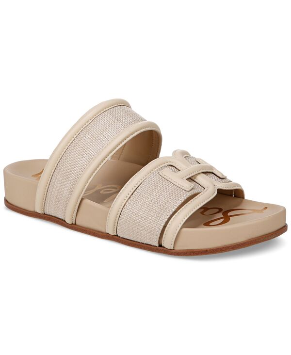 【送料無料】 サムエデルマン レディース サンダル シューズ Rowan Emblem Slide Footbed Sandals Light Natural/Linen