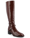 【送料無料】 ジュルネ コレクション レディース ブーツ・レインブーツ シューズ Women's Rhianah Block Heel Regular Calf Boots Brown(4)