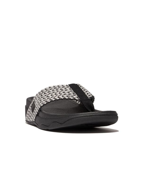 フィットフロップ レディース シューズ サンダル FitFlop Women's Surfa Multi-Tone Webbing Toe-Post Sandals Black ブラック
