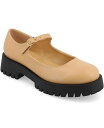 【送料無料】 ジュルネ コレクション レディース パンプス シューズ Women's Kamie Flats Tan Faux Leather- Polyurethane(4)