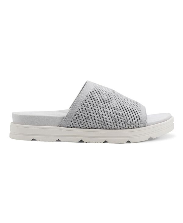 【送料無料】 イージースピリット レディース サンダル シューズ Women's Siena Round Toe Casual Slip-on Sandals Light Gray Silver 2