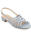 【送料無料】 ジュルネ コレクション レディース サンダル シューズ Women's Cassandra Tru Comfort Foam Faux Leather Woven Sandals Blue(4)