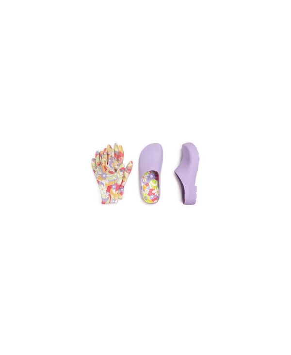 【送料無料】 ムクルクス レディース サンダル シューズ Women's Garden Clog and Glove Set Lavender floral