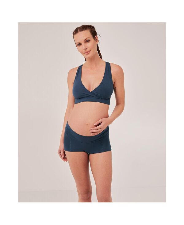 楽天ReVida 楽天市場店【送料無料】 パクト レディース ブラジャー アンダーウェア Organic Cotton Maternity Nursing Bralette French navy