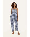 【送料無料】 ノム レディース ジャンプスーツ トップス Marais Maternity Jumpsuit Navy white plaid