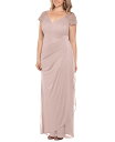 yz GXP[v fB[X s[X gbvX Plus Size Lace-Shoulder Gown Rose