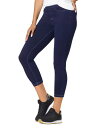 【送料無料】 ヒュー レディース レギンス ボトムス Women's Mid-Rise Pull-On Denim Capri Leggings Dark Wa...
