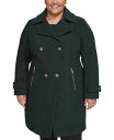 【送料無料】 ゲス レディース ジャケット ブルゾン アウター Women 039 s Plus Size Notched-Collar Double-Breasted Cutaway Coat Forest