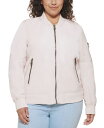 【送料無料】 リーバイス レディース ジャケット・ブルゾン アウター Trendy Plus Size Melanie Bomber Jacket Peach