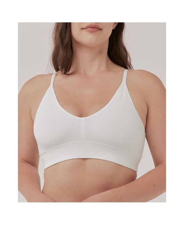 パクト レディース トップス Tシャツ コットン Pact Cotton Everyday Classic T-Shirt Bra White ホワイト