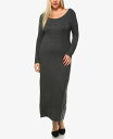【送料無料】 ホワイトマーク レディース ワンピース トップス Plus Size Ria Dress Charcoal