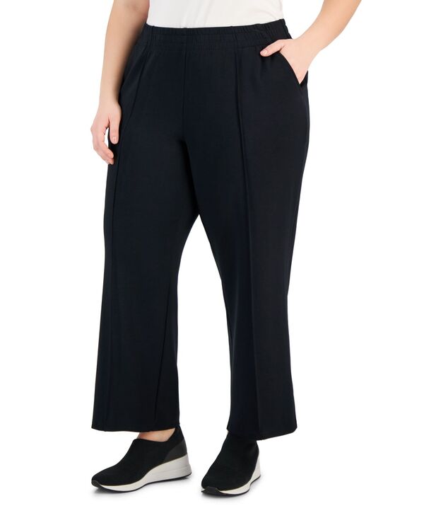 【送料無料】 イデオロギー レディース カジュアルパンツ スウェットパンツ ボトムス Plus Size High Rise Wide Leg Sweatpants Deep Black