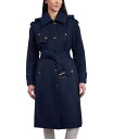 ロンドンフォグ トレンチコート レディース 【送料無料】 ロンドンフォグ レディース ジャケット・ブルゾン アウター Women's Belted Hooded Water-Resistant Trench Coat Midnight Navy