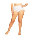 【送料無料】 アベニュー レディース パンツ アンダーウェア Plus Size Basic Cotton Brief White