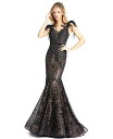 【送料無料】 マックダガル レディース ワンピース トップス Women's Women's Embellished Feather Cap Sleeve Il...