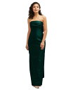 yz Atbh fB[X s[X gbvX Strapless Draped Bodice Column Dress with Oversized Bow Evergreen