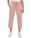 【送料無料】 カルバンクライン レディース カジュアルパンツ ボトムス Women 039 s Cropped Drawstring-Waist Pants Ash Rose