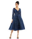 【送料無料】 マックダガル レディース ワンピース トップス Women's Long Sleeve Embroidered Tea Length Dress ...