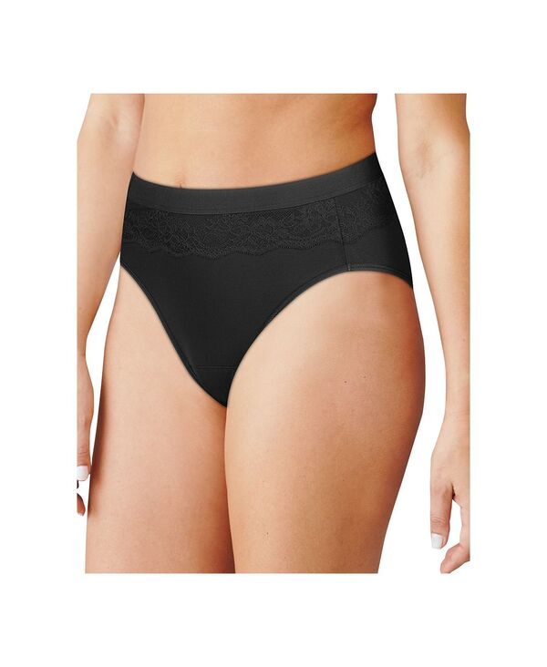 楽天ReVida 楽天市場店【送料無料】 バリ レディース パンツ アンダーウェア Women's Light Leak Protection Hi-Cut Brief Period Underwear DFLLH1 Black