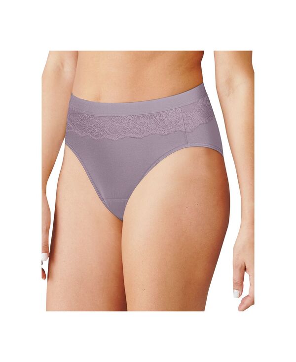 楽天ReVida 楽天市場店【送料無料】 バリ レディース パンツ アンダーウェア Women's Light Leak Protection Hi-Cut Brief Period Underwear DFLLH1 Perfect Purple