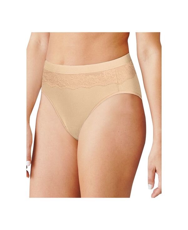 【送料無料】 バリ レディース パンツ アンダーウェア Women 039 s Light Leak Protection Hi-Cut Brief Period Underwear DFLLH1 Soft Taupe (Nude 4)