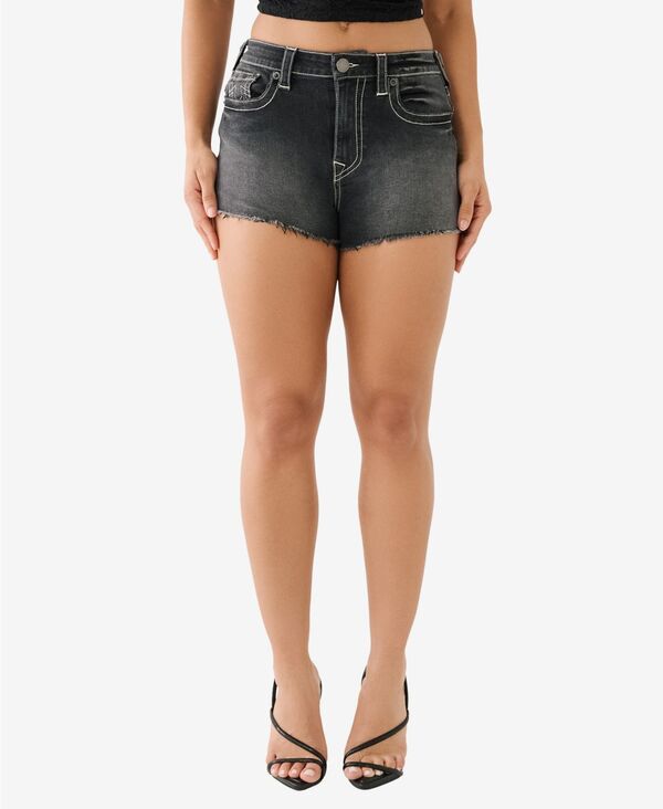 ̵ ȥ롼ꥸ ǥ ϡեѥġ硼 ܥȥॹ Women's Hip Cutout Summer Denim Shorts Black Wash