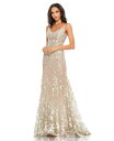 【送料無料】 マックダガル レディース ワンピース トップス Women's Floral Embroidered Corset Bodice Gown Nud...