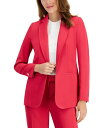 yz ANC fB[X WPbgEu] AE^[ Women's Solid Open-Front Notched-Collar Jacket Rich Camellia