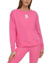 yz _i L j[[N fB[X p[J[EXEFbg AE^[ Women's Puff-Logo Long-Sleeve Sweatshirt Azalea Pink