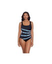 【送料無料】 ロンギチュード レディース 上下セット 水着 Women's Fan Tank One-Piece Swimsuit Spotty skin