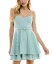 【送料無料】 シティー スタジオ レディース ワンピース トップス Juniors' Sweetheart-Neck Smocked-Back Fit & Flare Dress Mint