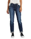 【送料無料】 シルバー ジーンズ レディース デニムパンツ ジーンズ ボトムス Women's Boyfriend Mid Rise Slim Leg Jeans Indigo