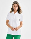 yz X^CAhR[ fB[X Vc gbvX Women's Short-Sleeve Cotton Polo Shirt Bright White