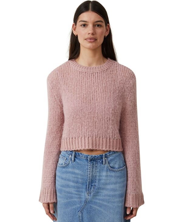 【送料無料】 コットンオン レディース ニット・セーター アウター Women's Oh My Fluff Crop Crew Neck Sweater Dusty Rose