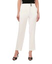 【送料無料】 セセ レディース カジュアルパンツ ボトムス Women 039 s Wear to Work Cropped Pants with Wide Waistband New Ivory