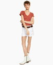 【送料無料】 ドールハウス レディース ハーフパンツ・ショーツ ボトムス Juniors' Ripped Cuffed Shorts White
