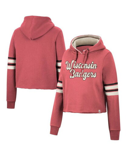 【送料無料】 コロシアム レディース パーカー・スウェット フーディー アウター Women's Red Wisconsin Badgers Retro Cropped Pullover Hoodie Red 【送料無料】 コロシアム レディース パーカー・スウェット フーディー アウター Women's Red Wisconsin Badgers Retro Cropped Pullover Hoodie Red