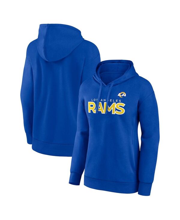 【送料無料】 ファナティクス レディース パーカー・スウェット フーディー アウター Women's Royal Los Angeles Rams Iconic Cotton Fleece Checklist Pullover Hoodie Royal 1