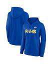 【送料無料】 ファナティクス レディース パーカー・スウェット フーディー アウター Women's Royal Los Angeles Rams Iconic Cotton Fleece Checklist Pullover Hoodie Royal