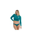  ボディーグローヴ レディース トップのみ 水着 Let It Be Crop Rashguard Kingfisher