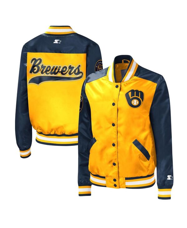 【送料無料】 スターター レディース ジャケット・ブルゾン アウター Women's Gold Milwaukee Brewers The Legend Full-Snap Jacket Gold