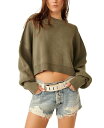 フリーピープル 【送料無料】 フリーピープル レディース ニット・セーター アウター Women's Easy Street Ribbed Cropped Pullover Sweater Dried Basil